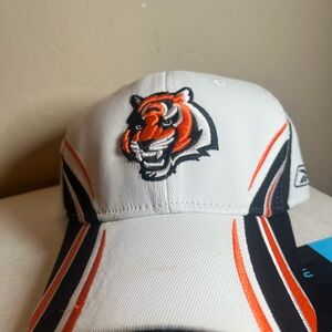 White and Orange Sports Cap